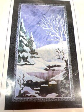 Four Seasons Winter Quilt Pattern By Bonnie Kaster With Tie-Dye Blue Fabric